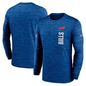 Nike Buffalo Bills Old Royal Velocity Long Sleeve T-Shirt Size M (10/12) - NWT